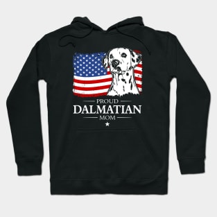 Proud Dalmatian Mom American Flag patriotic dog Hoodie